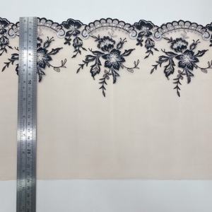 Accessoires d'habillement de dentelle colorée d'organza, dentelle brodée de polyester, dentelle décorative multicolore de maille - Product Image 2