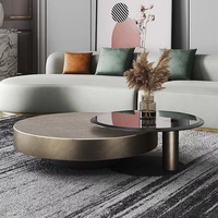 Minimalistischer Luxus-Couchtisch Rund Edelstahl Langlebig Modern Wohnzimmermöbel Italienisch Schlicht Hochwertig