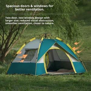 <span class=keywords><strong>Tenda</strong></span> da Campeggio Automatica Mimetica per Quattro Stagioni, per 2-3-4 Persone, Uso Familiare, Anti-Zanzare, Impermeabile, Due Finestre, 200x200cm - Product Image 2