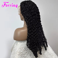 Wig rambut manusia Vietnam asli keriting Burma grosir untuk wanita kulit hitam, kepadatan tinggi, warna hitam alami, wig panjang, rambut manusia, lace front