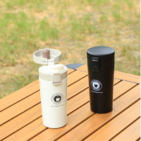 Gobelet de voyage en acier inoxydable à double paroi de 380ml 500ml, isolé sous vide, réutilisable, bière, lait, thé, tasse à café en métal