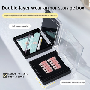 Boîte d'emballage d'ongles par pression personnalisés Boîtes d'ongles vides en plastique à deux couches pour presser les boîtes <span class=keywords><strong>de</strong></span> <span class=keywords><strong>faux</strong></span> ongles - Product Image 6