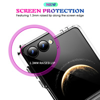 Haute qualité 2.0mm d'épaisseur Transparent TPU + PC étui de téléphone portable avec protecteur d'écran cristal clair couverture souple pour téléphone portable
