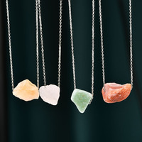 Collier chaîne en argent plaqué or, haute qualité, bijou avec connecteur de pierres précieuses naturelles