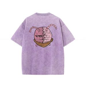 เสื้อยืดแบบสวมหัวผ้าฝ้ายแท้รุ่นเฮฟวี่เวทสำหรับผู้ชายผู้หญิงโอเวอร์ไซส์พิมพ์ลายศิลปะหัวใหญ่ออกแบบได้ตามต้องการ - Product Image 2