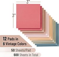 Bloc de notas autoadhesivo de 3x3 personalizado, fácil de publicar, para estudio, trabajo, vida diaria-50 100 200 hojas en opciones coloridas