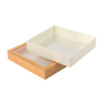 Scatola Regalo di Lusso in Cartone Rigido con Coperchio e Base, Finestra in PVC, Confezione Personalizzata per Matrimoni, Anniversari e Regali Festivi