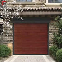 Porte à enroulement en alliage d'aluminium pour villa extérieure, résistante au froid, isolation thermique, télécommande