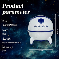 Nouvelle lumière de projection d'étoiles Creative Space Capsule Lumière de nuit d'ambiance laser rvb Source d'alimentation USB Commutateur de capteur ABS