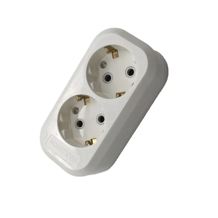 CE Germany type 2-gang Electric Sockets with wire