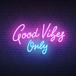 Panneau lumineux néon personnalisé avec logo, design gratuit, RVB multicolore, panneau publicitaire lumineux pour vendeurs Etsy - Seulement des vibrations positives - Product Image 1