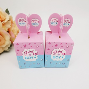 Révélation de sexe Baby Shower Baptême Cadeau Garçon ou Fille Boîte de Bonbons Emballage Pour Invité Enfants Fête d'Anniversaire Faveurs Décoration Fournitures - Product Image 2