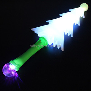 Palo de luz de árbol de Navidad LED personalizado para eventos, conciertos y fiestas, Varita de mano animadora de ídolo con características de Flash de sonajero brillante - Product Image 5