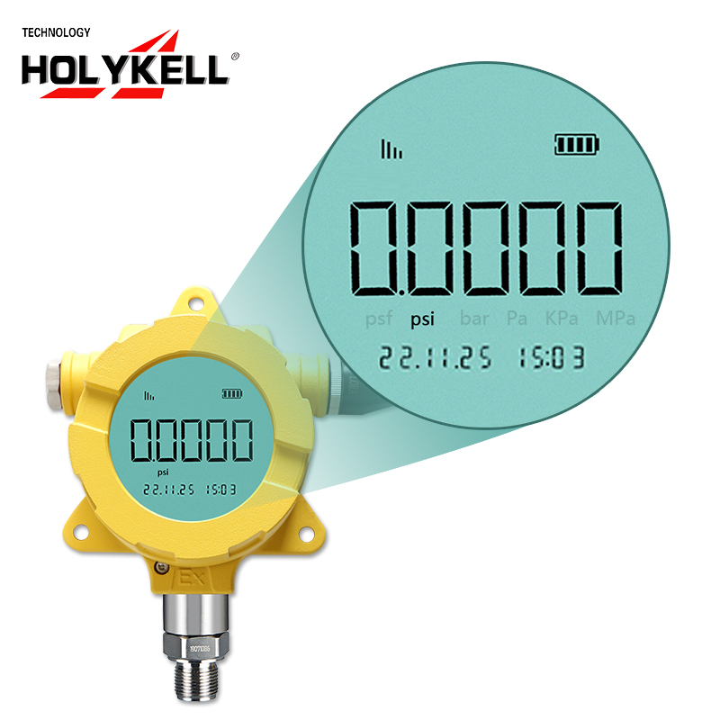 Holykell внутренне безопасный взрывозащищенный ЖК-дисплей gprs 4g беспроводной передатчик давления воды lora