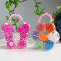 Haar gummis für Frauen Mädchen Haarschmuck Geschenk box Silikon Haar perlen Set