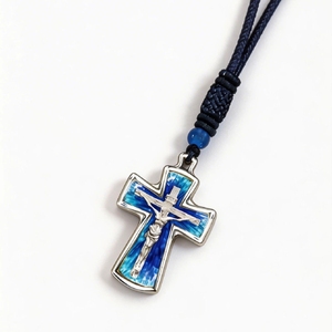 [ Hong Kong International Jewellery Show ] Enamel Inlaid 18K Gold-Plated <b>Silver</b> Divine Glow <b>Necklace</b> with Cross Pendant - Product Image 2