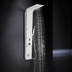 壁挂式浴室发光二极管智能淋浴面板不锈钢淋浴