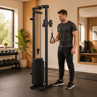 Équipement de fitness à domicile TOPFIT, appareil multifonctionnel d'entraînement de force, système de câbles croisés mural avec pile de poids