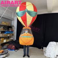 Costume gonflable portable en forme de montgolfière, imprimé sur mesure, pour défilés de carnaval et activités commerciales