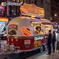 Remorque alimentaire Airstream personnalisée, remorque de restauration mobile, camion de restauration rapide commercial avec cuisine complète, chariot à hamburgers