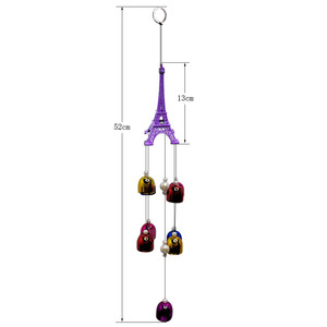 Colorful Tower 9 Bell Home Pendant, artigianato con campanelle multiple, ciondoli regalo - Product Image 4