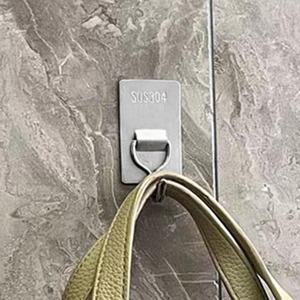 High-strength stainless steel <b>hooks</b>, adhesive, no drilling required, suitable for <b>bathrooms</b>, living rooms, kitchens, and - Product Image 3