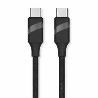 Kabel Pengisian Cepat USB-C ke USB-C 60W 1m 48-Spindle Nylon Braided, Kabel Sinkronisasi Data PD, Kabel Tipe-C Tahan Lama