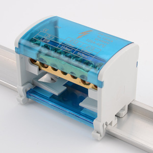 K207 nối nối hộp dây điện nối Din Rail khối thiết bị đầu cuối hộp điện <span class=keywords><strong>7</strong></span> cực lưỡng cực phân phối thanh 2*<span class=keywords><strong>7</strong></span> mét - Product Image 5