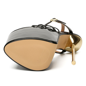 Sandali con Plateau da Donna Eleganti Punk con Tacco Sottile 22cm, Punta Aperta, <span class=keywords><strong>Tacchi</strong></span> da Spogliarellista, per Nightclub, Taglie Grandi, per Sfilate e Ballerine Esotiche - Product Image 6