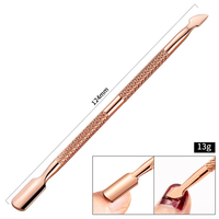 3 Pcs/set Pince à ongles double extrémité de haute qualité et poussoir de salon Coupe-ongles pour bébé en acier inoxydable Manucure en or rose