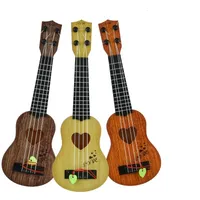 安い教育玩具ミニウクレレ4弦シミュレーション遊び小さなギターセット赤ちゃん用