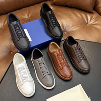 Baskets de skate rétro de luxe pour homme, en cuir véritable pleine fleur de vache, à lacets, style décontracté et professionnel, de marque de créateur