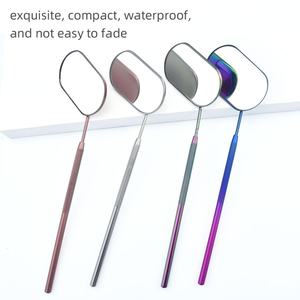Miroir de maquillage de qualité supérieure en acier inoxydable pour extensions de cils Pinky leem, miroir à main pour greffe de cils - Product Image 3