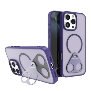 Funda de teléfono de carga inalámbrica magnética con soporte de anillo doble giratorio de 360 grados para iPhone 17 Pro Max/17 PC - Product Image 4