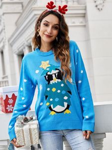 <strong>Women</strong> Cartoon Design <strong>Xmas</strong> Knitted Jacquard Sweater Pullover Knit Christmas <strong>Jumper</strong> - Product Image 3