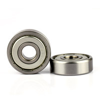 6301ZZ Bantalan Bola Alur Dalam 12*37*12mm, Pelindung Besi Ganda, Baja Krom GCr15, Kebisingan Rendah, Untuk Motor & Mesin
