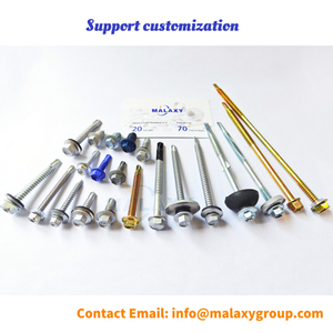 MALAXY Hex <span class=keywords><strong>Socket</strong></span> <span class=keywords><strong>Head</strong></span> 14 Gam Bột Màu Đen Tráng Tek Vít Tự Khoan Vít Cho Lợp - Product Image 2