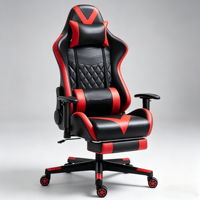 Chaise de jeu pivotante convertible en cuir PU, nouveau design, avec repose-pieds, fabriquée directement par le fabricant