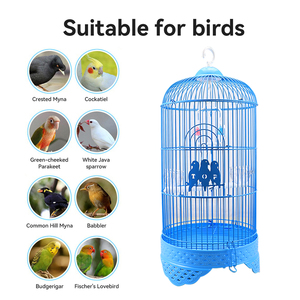 GA-2463 <span class=keywords><strong>Cage</strong></span> à oiseaux circulaire Diamètre 23.5 hauteur 55 grande <span class=keywords><strong>cage</strong></span> à oiseaux oiseau fantaisie dans la ferme et le jardin - Product Image 6