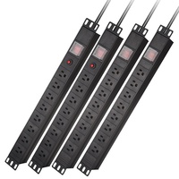 Multiprise industrielle JINQIAO 2M avec protection contre les surcharges, interrupteur 15A, pour armoire PDU, norme américaine