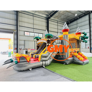 Castello Gonfiabile a Tema Giungla per Compleanno a Prezzo di Fabbrica, Castello Gonfiabile Commerciale con Dinosauri - Product Image 4