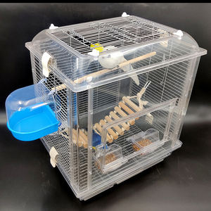 Papağan kuş kafesi için geniş alan görüntüleme ve şeffaf kafesi büyük Metal Pet kafesleri akrilik - Product Image 2