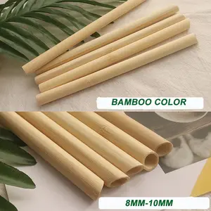 Eco friendly cannucce di bambù per bere 100% materiale biodegradabile paglia