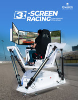 Simulateur de course automobile à trois écrans de bonne qualité pour aire de jeux intérieure