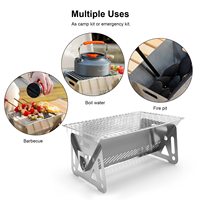 2026 grilles de barbecue pliantes petit gril de barbecue gril de charbon de bois portatif d'acier inoxydable pour le camping