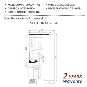Deper 125A-1 Opérateur automatique <span class=keywords><strong>de</strong></span> <span class=keywords><strong>porte</strong></span> coulissante <span class=keywords><strong>en</strong></span> verre maximisant le capteur <span class=keywords><strong>de</strong></span> <span class=keywords><strong>largeur</strong></span> d'ouverture pour supermarché <span class=keywords><strong>Garage</strong></span> Hôtel Industriel - Product Image 4