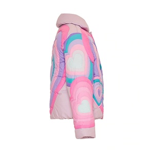 Veste d'hiver rembourrée en duvet personnalisée OEM, vestes à bulles pour hommes, veste doudoune rose surdimensionnée pour l'extérieur - Product Image 4