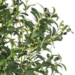 ต้นมะกอกประดิษฐ์พร้อมกระถางพลาสติกของขวัญตกแต่งนอกบ้าน7ft ในร่ม - Product Image 5