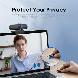 1080p Full HD <span class=keywords><strong>Webcam</strong></span> con micrófono de cubierta para Mac Laptop Desktop Call Conference <span class=keywords><strong>Livestream</strong></span> Desktop Laptops Pc Webcams - Product Image 2