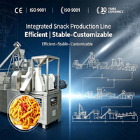 Mesin Pembuat Cheetos Niknak 120kg/jam, Lini Produksi Kurkure, Extruder Rotary Head, Harga Pabrik Mesin Pembuat Kurkure Cheetos